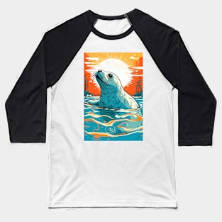 Seal In A Swimming Pool Baseball T-Shirt